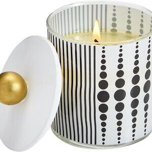 PartyLite White Clove Monochrome Jar Candle-BNIB